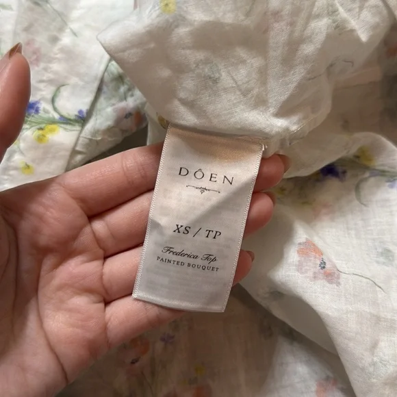 DOEN Frederica Top in Painted Bouquet XS - Picture 3 of 4